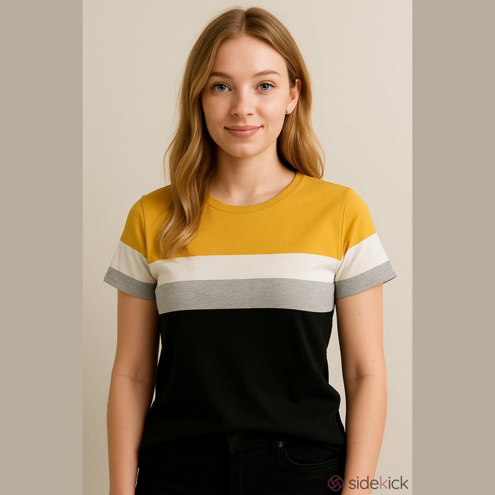MM Couture Ringer Colorblock Baby Tee Small Y2K Grunge